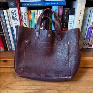 EUC Portland Leather Goods Oxblood Mini Snap Crossbody Tote